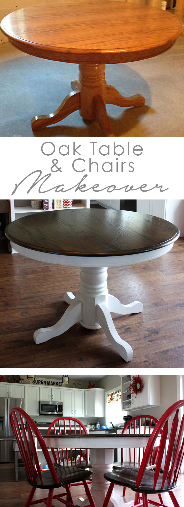 DIY Oak Table and Chair Makeover