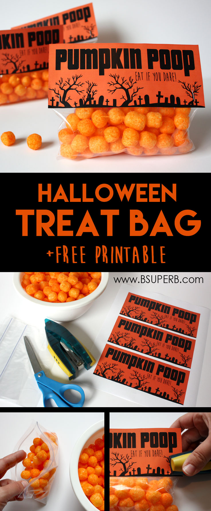 Halloween Treat Bag with Free Printable