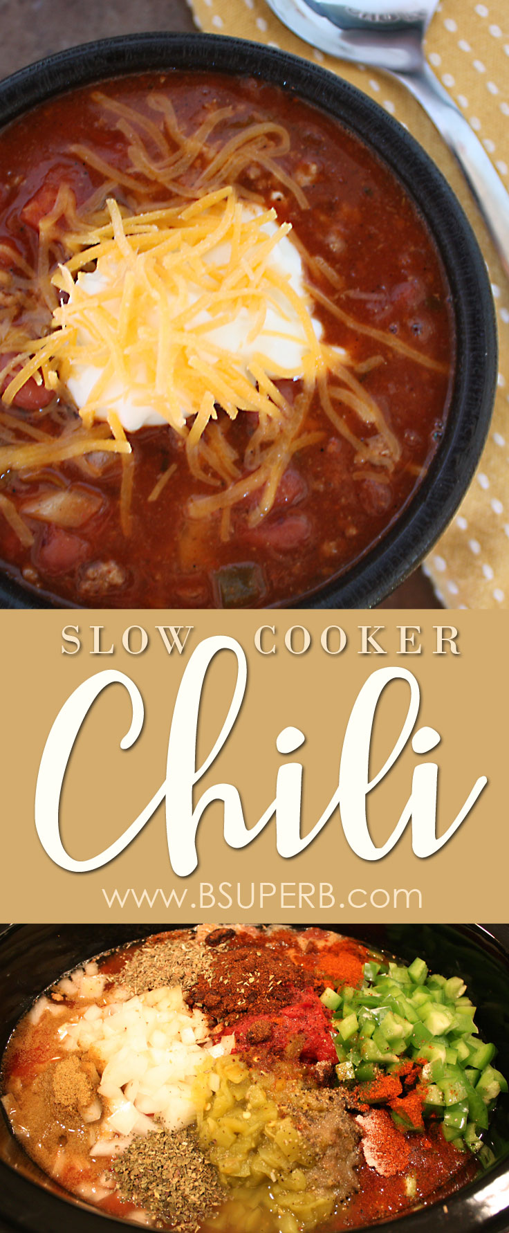 Slow Cooker Chili - amazing flavor