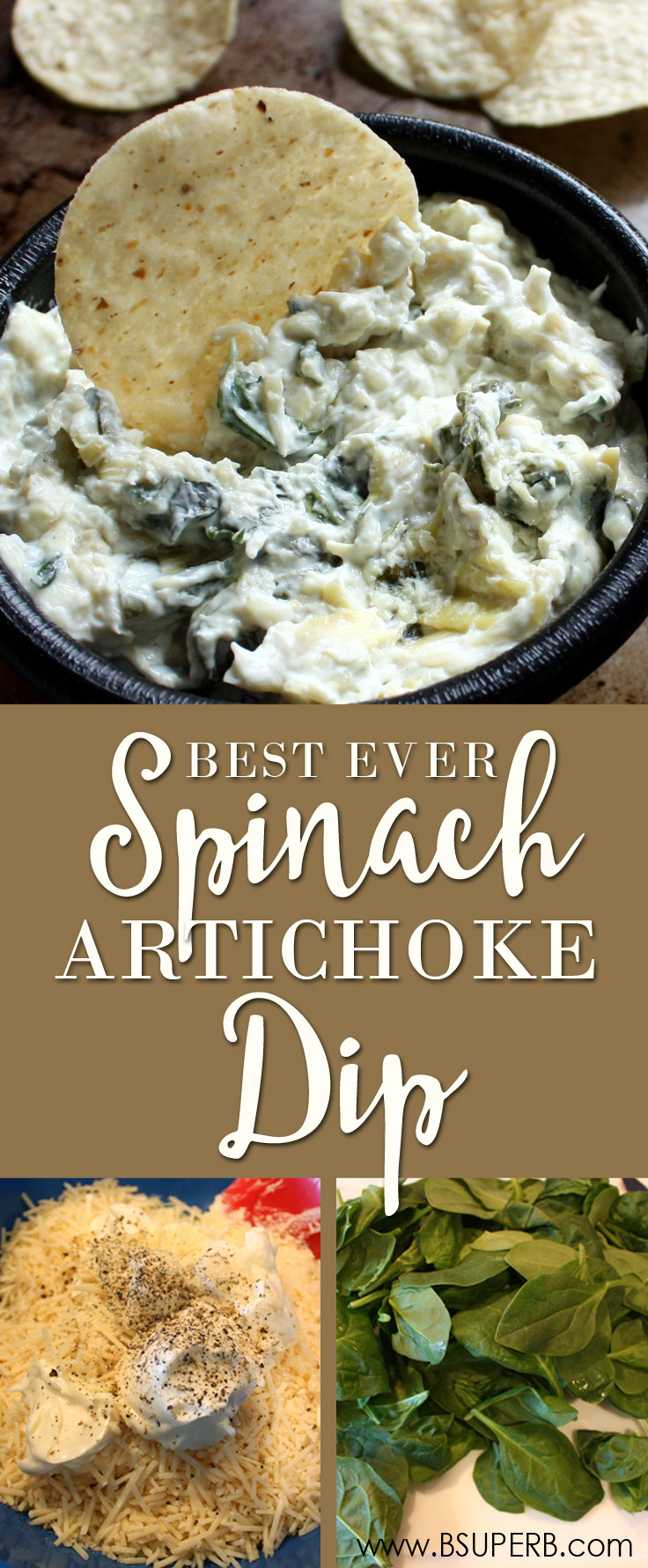 Best Ever Hot Spinach Artichoke Dip
