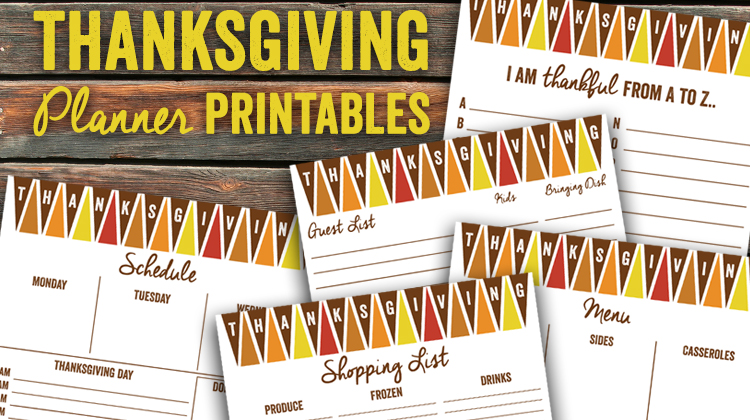 FREE Thanksgiving Planner Printables