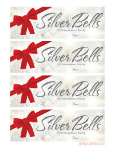 Christmas Treat Topper - Silver Bells