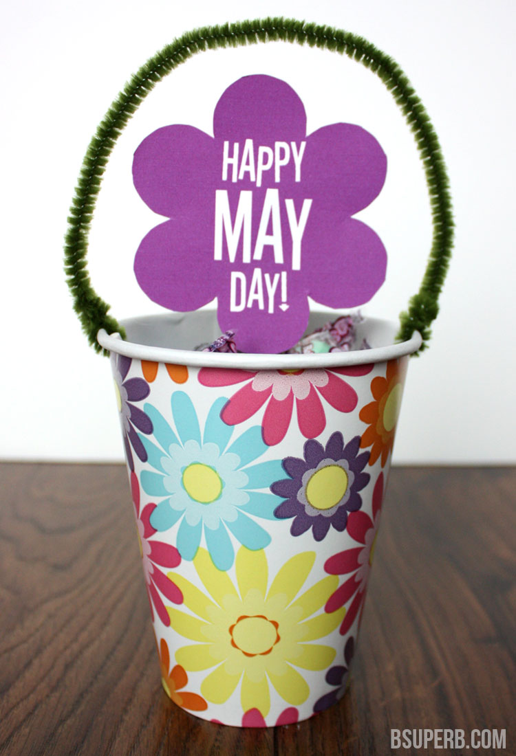 Diy May Day Basket Free Printable B Superb