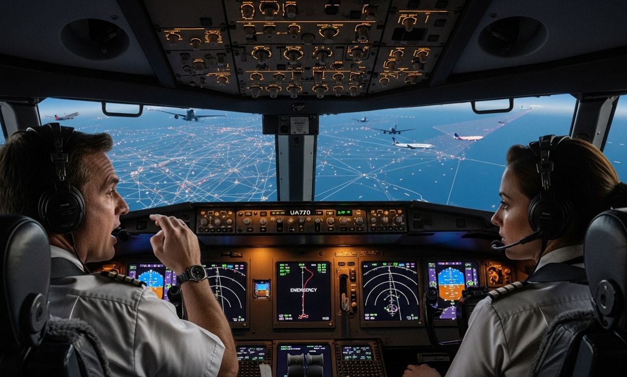 United airlines flight ua770 emergency diversion: Traffic Control During an Emergency